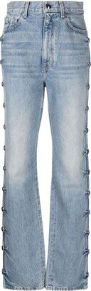 Danielle studded straight-leg jeans