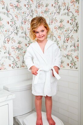 Weezie for Tuckernuck Exclusive Off White Piped Edge Kids Bathrobe