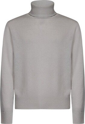 Roll-Neck Long Sleeved Knitted Jumper-AB