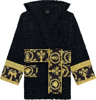 Barocco Hooded Short Bathrobe