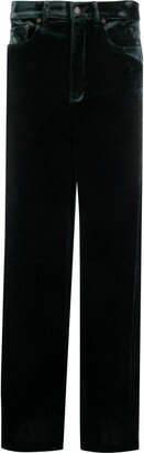 Velvet Wide-Leg Trousers-AD