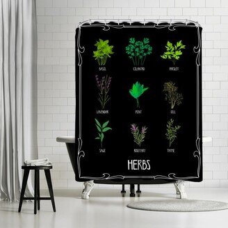 71 x 74 Shower Curtain, Garden Herbs by Brooke Witt