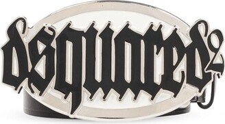 Gothic Logo-Buckled Belt