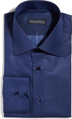 Men's Textured Solid Dress Shirt-AA