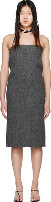 Gray Tube Midi Dress