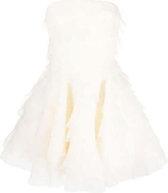 Ana Radu Ruffled Organza Minidress