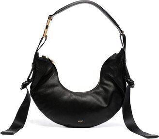 Curved Leather Shoulder Bag