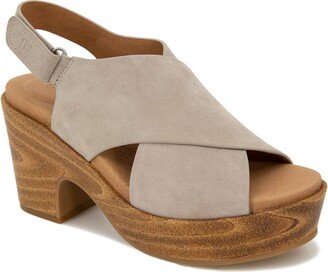 Dani Cross Suede Platform Sandal-AA