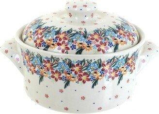 Blue Rose Pottery Blue Rose Polish Pottery Tara Round Baker with Lid