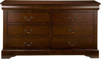 IDEAZ International 1572APB Espresso 6 Drawer Dresser