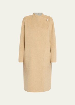 Reversible Two-Tone Double-Face Wool Coat