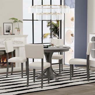 TONWIN Table and 4 Chairs for Dining Room 5-Piece Set