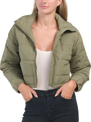 TJMAXX Quilted Cropped Puffer High Collar Jacket For Women