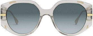 Fendi Eyewear Irregular Frame Sunglasses