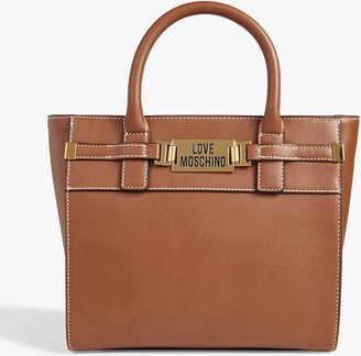 Faux leather tote