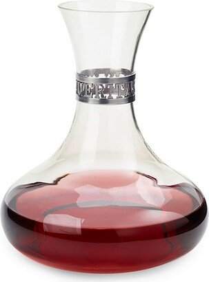 In Vino Veritas Glass & Pewter Decanter