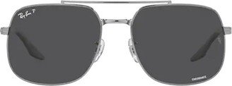 Square-Frame Sunglasses-AT