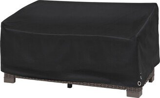 Modern Leisure® Garrison Black Diamond Patio Loveseat Cover, Waterproof, 82.5L x 38W x 38.25H, Black