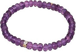 Eternity Heart Beaded Bracelet in Purple