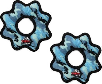 Tuffy Ultimate Gear Ring Camo Blue, 2-Pack Dog Toys