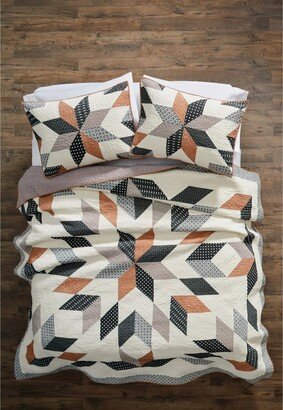 No Off-White Starburst Cotton Quilt