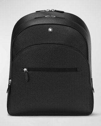 Men's Sartorial Medium Leather Backpack-AA