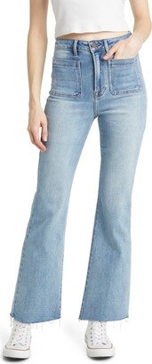 Patch Pocket Bootcut Jeans