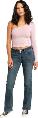 RSQ Womens Low Rise Double Button Bootcut Jeans