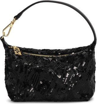 small Butterfly sequin-embellished pouch