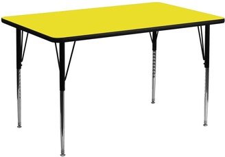 Emma+oliver 30X60 Rectangle Hp Laminate Adjustable Activity Table