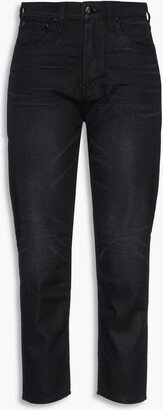 Maya cropped waxed high-rise slim-leg jeans