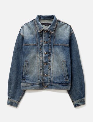 Wave Denim Bomber Jacket