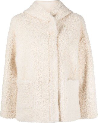 Shearling Reversible Hooded Jacket