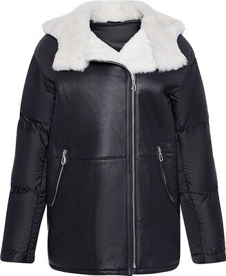 Made For Generations™ Shearling Puffer Moto Jacket