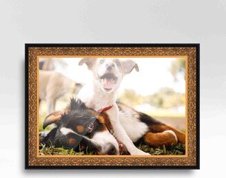 CustomPictureFrames.com 11x28 Frame Gold Real Wood Picture Frame Width 1.75 inches | Interior