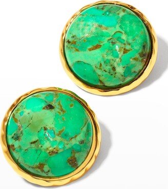 Green Turquoise Clip-On Earrings