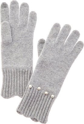 Pearl & Scallop Trim Cashmere Gloves