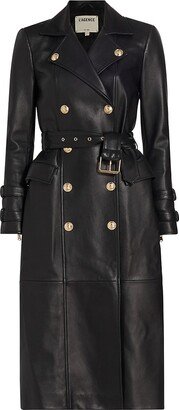 Celina Leather Trench Coat-AB