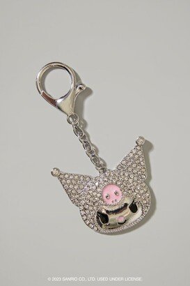 Rhinestone Kuromi Keychain in Silver