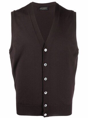 V-neck merino wool vest-AB