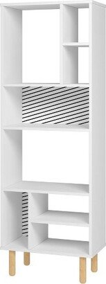 60.23 Essex 8 Shelf Décor Bookcase White/Zebra