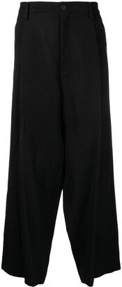 Box-Pleat Wide-Leg Trousers