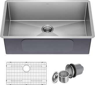 Standart Pro 32 in. 16 Gauge Undermount Single Bowl Stainless Steel Kitchen Sink