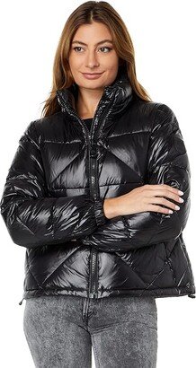 Down Puffer V22754 (Black) Women's Coat