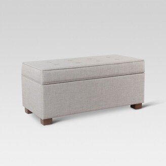 Shelton Tufted Top Storage Ottoman - Gray