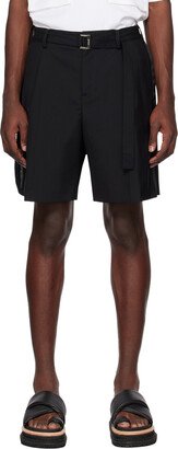 Black Suiting Shorts