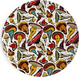 Salad Plates: Sexy Mushrooms - Multi Salad Plate, Multicolor