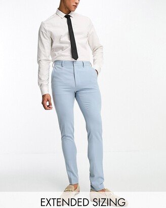 wedding super skinny suit pants in pale blue