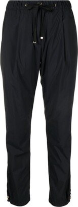 Logo-Plaque Drawstring Tapered Trousers-AA