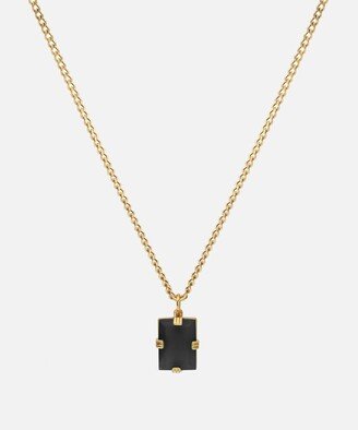 Lennox Necklace in Gold Vermiel and Onyx